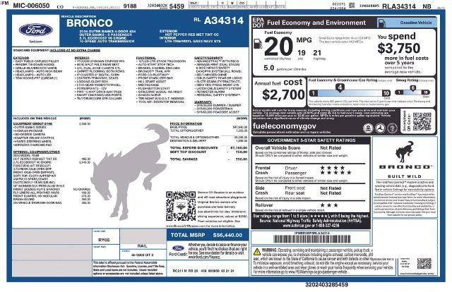 2024 Ford Bronco - $43,385