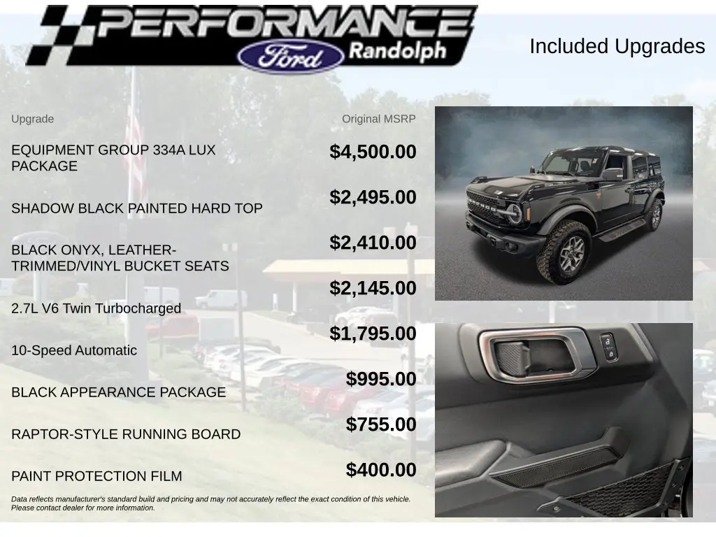 2025 Ford Bronco - $52,499