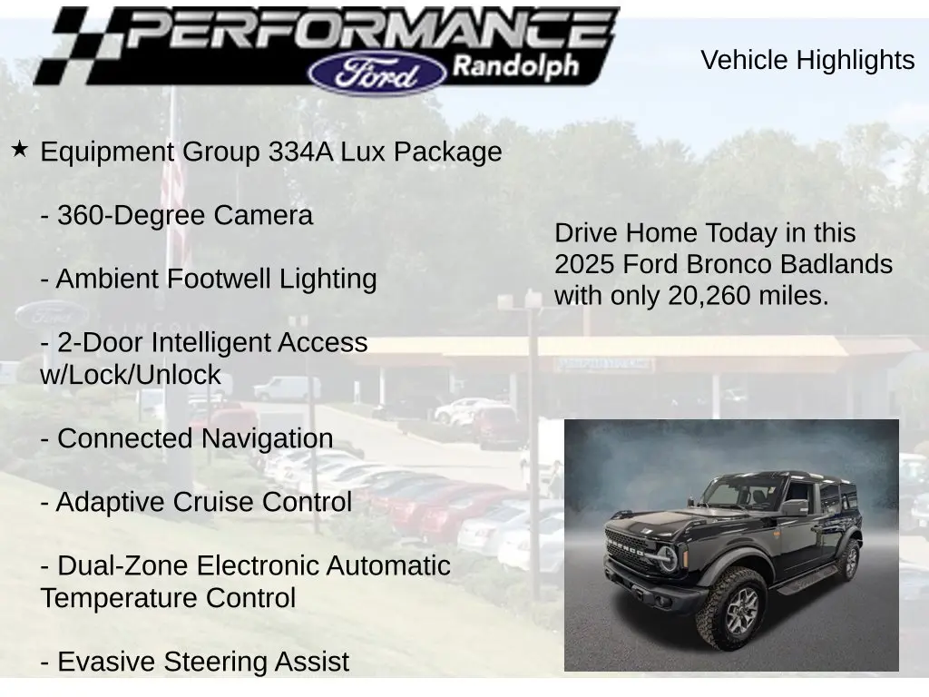 2025 Ford Bronco - $52,499