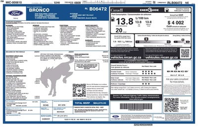 Photo of a 2024 Ford Bronco 4X4 Badlands 4DR SUV for sale