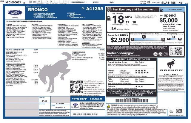 2025 Ford Bronco - $53,999