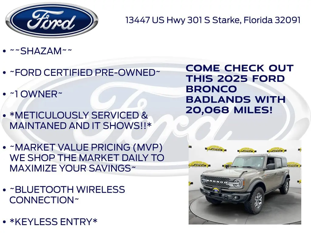 2025 Ford Bronco - $49,649