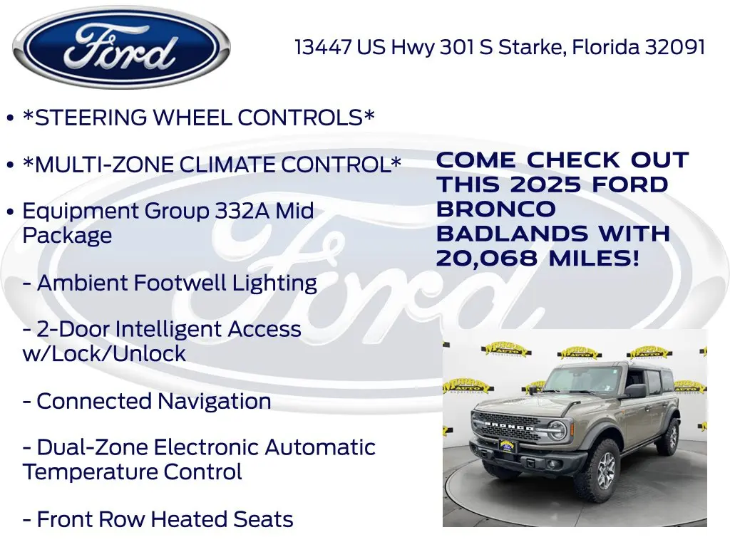 2025 Ford Bronco - $49,649