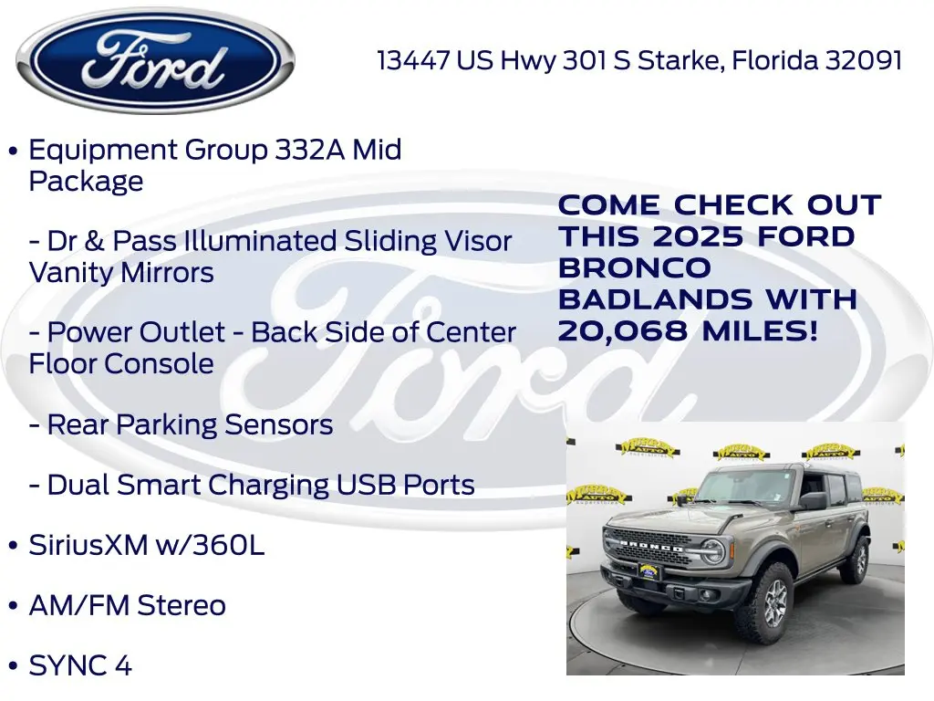 2025 Ford Bronco - $49,649