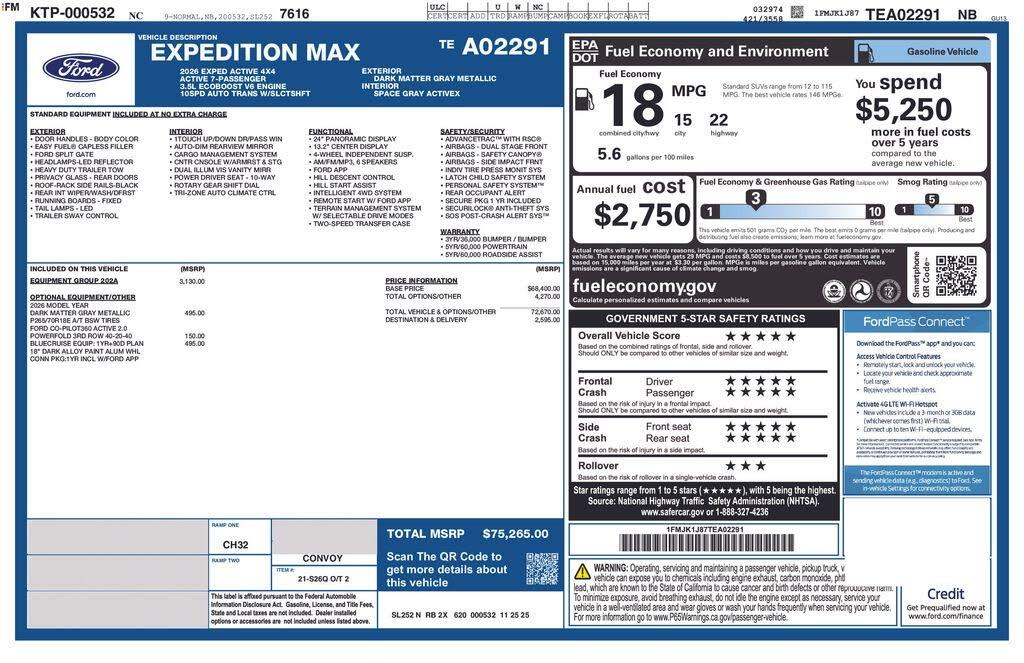 2026 Ford Expedition - $65,300