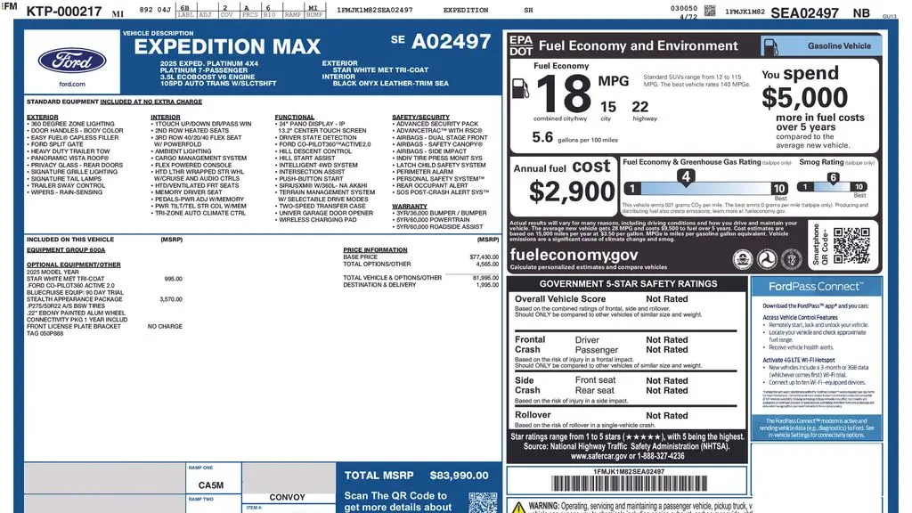 2025 Ford Expedition MAX Platinum