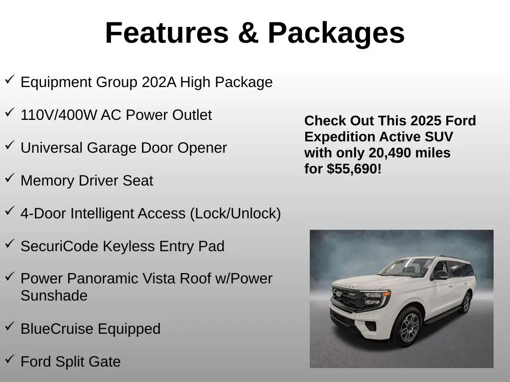 2025 Ford Expedition - $55,690