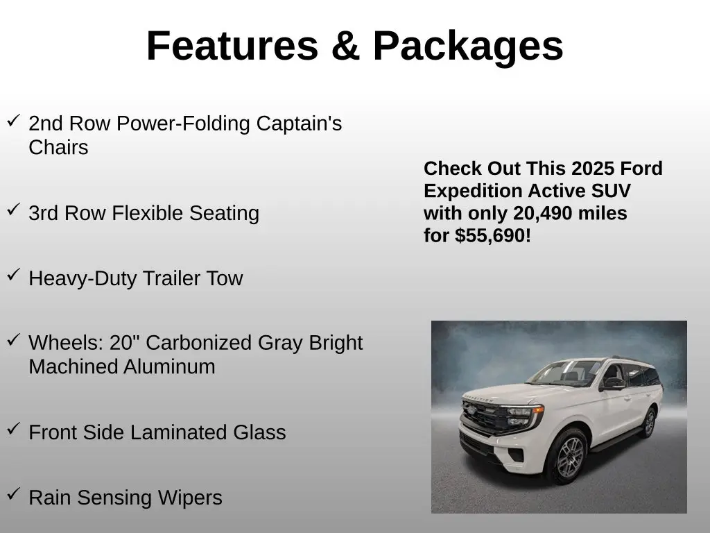 2025 Ford Expedition - $55,690