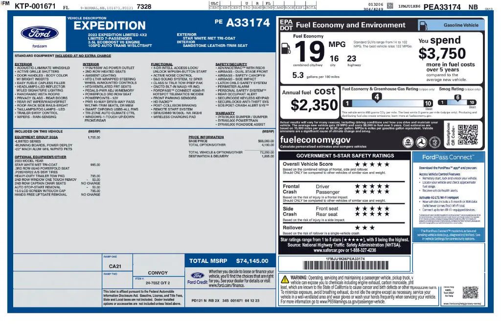 2023 Ford Expedition - $37,900
