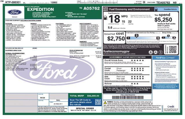 2026 Ford Expedition - $77,900