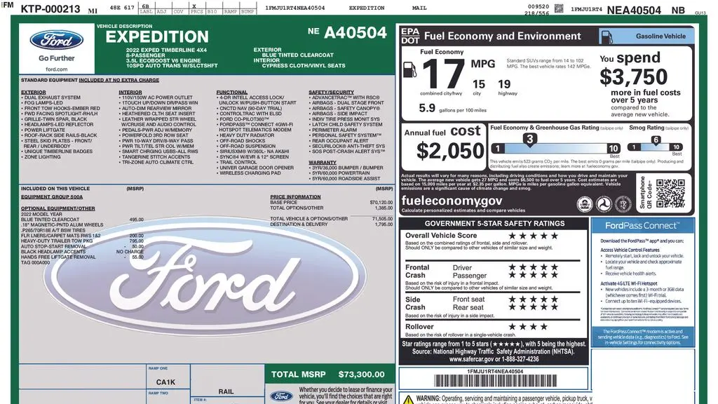 2022 Ford Expedition Timberline