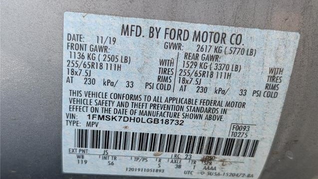 2020 Ford Explorer XLT