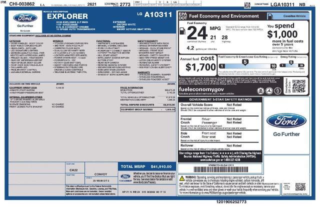2020 Ford Explorer - $19,899