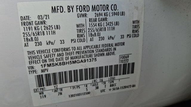 2021 Ford Explorer Base
