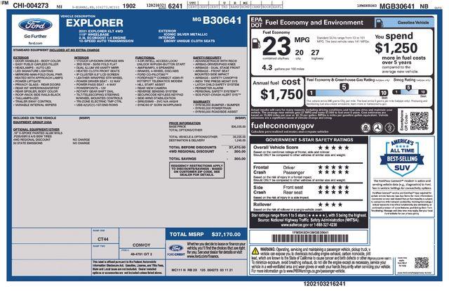 2021 Ford Explorer - $21,979