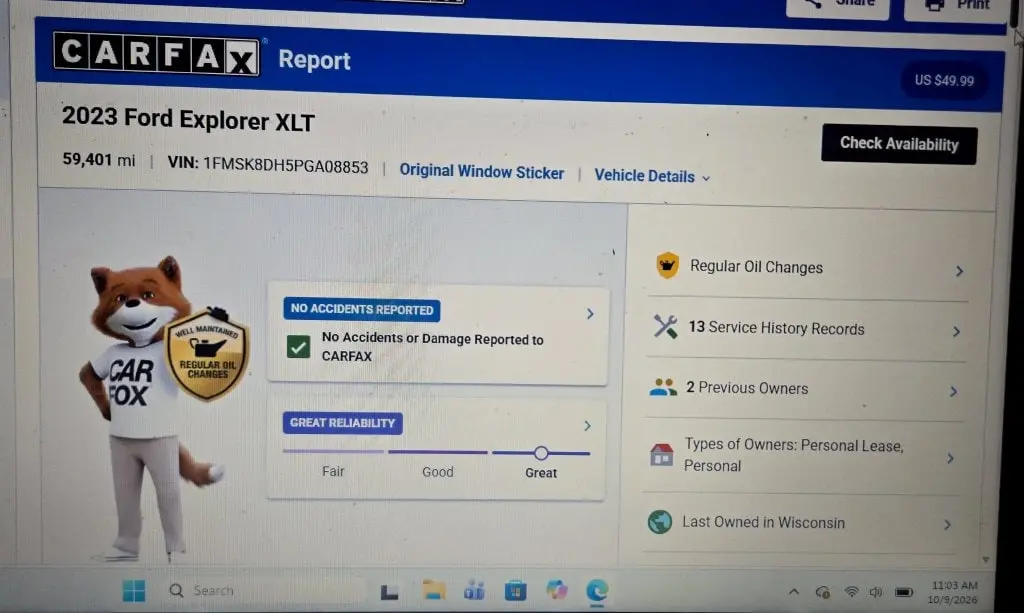 2023 Ford Explorer - $28,646
