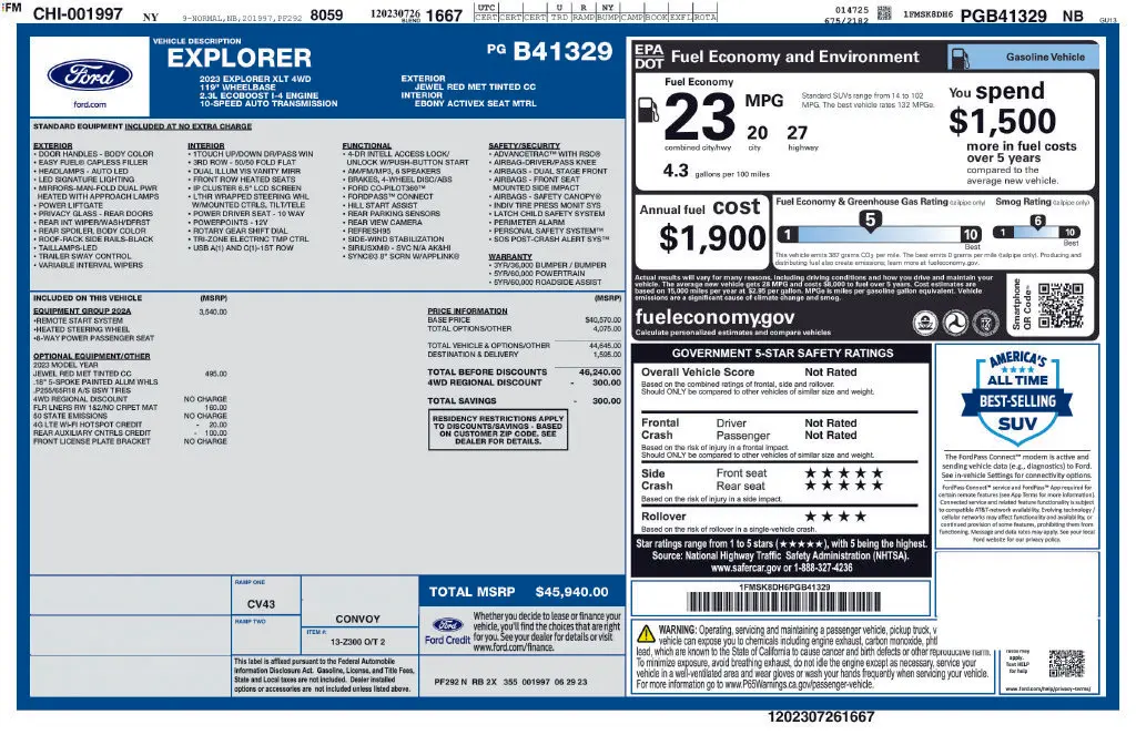 2023 Ford Explorer - $29,200