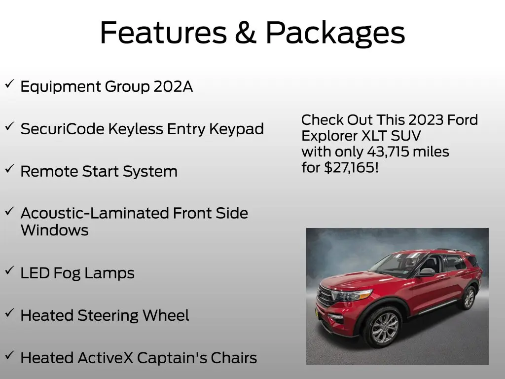 2023 Ford Explorer - $27,165
