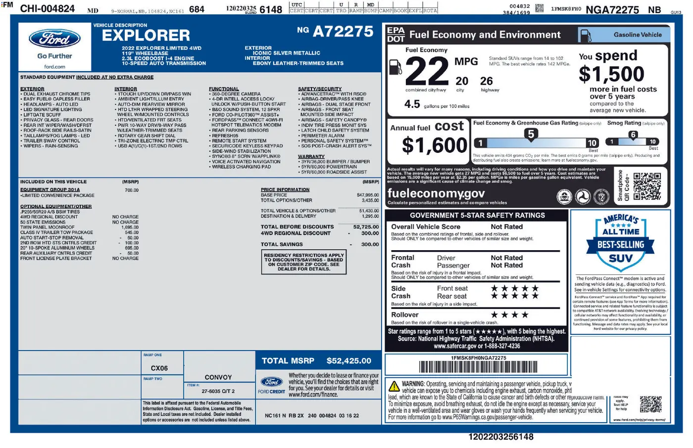 2022 Ford Explorer - $29,290