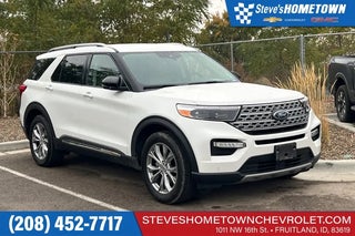 2020 Ford Explorer with Star White Metallic Tri-Coat Exterior
