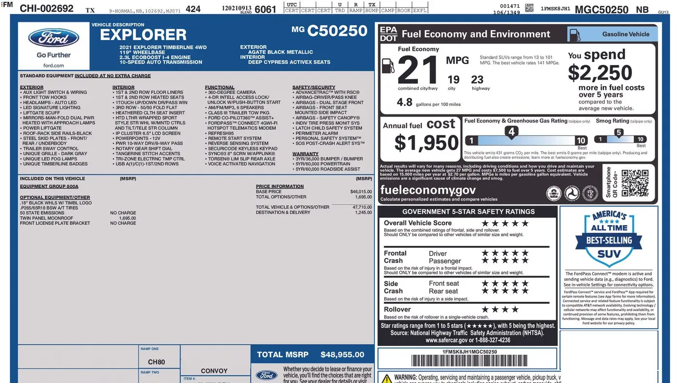 Preowned 2021 Ford Explorer Timberline for Sale