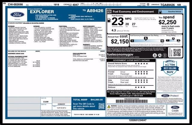 2026 Ford Explorer - $35,946