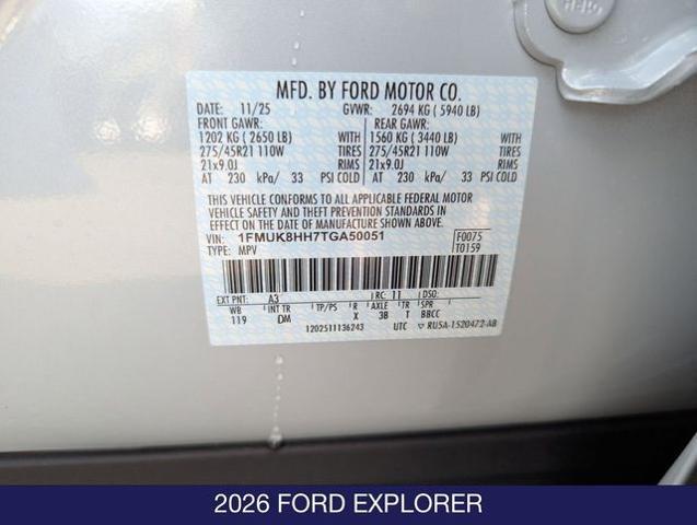 2026 Ford Explorer - $55,879