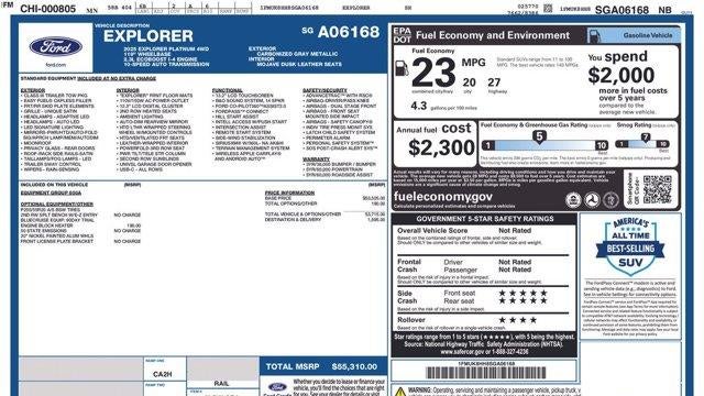 2025 Ford Explorer Platinum