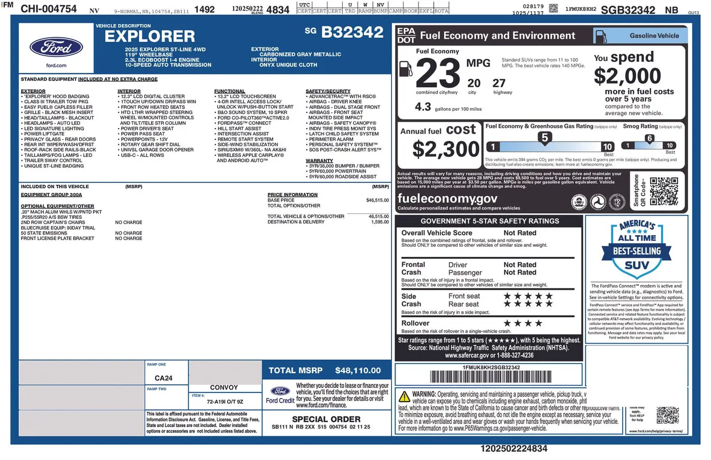 2025 Ford Explorer - $36,999