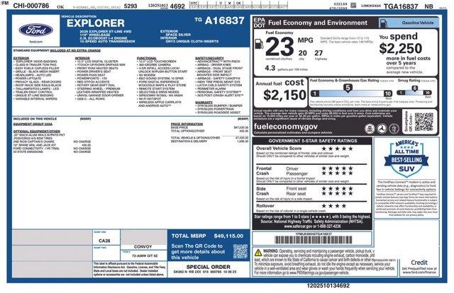 2026 Ford Explorer - $43,982