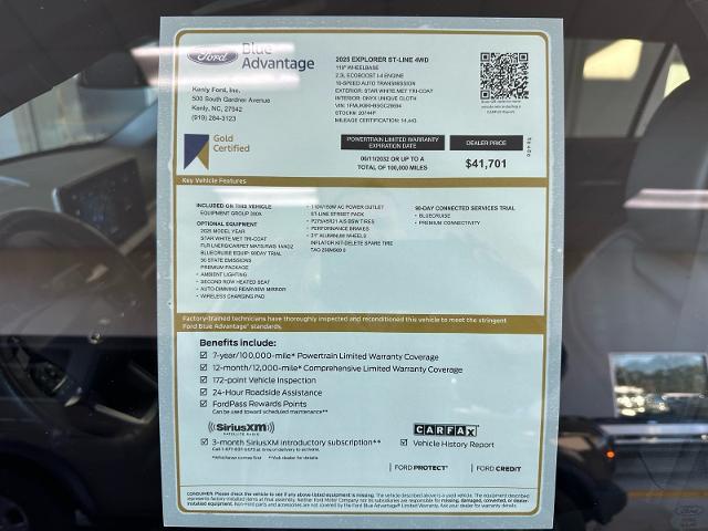 2025 Ford Explorer - $41,701