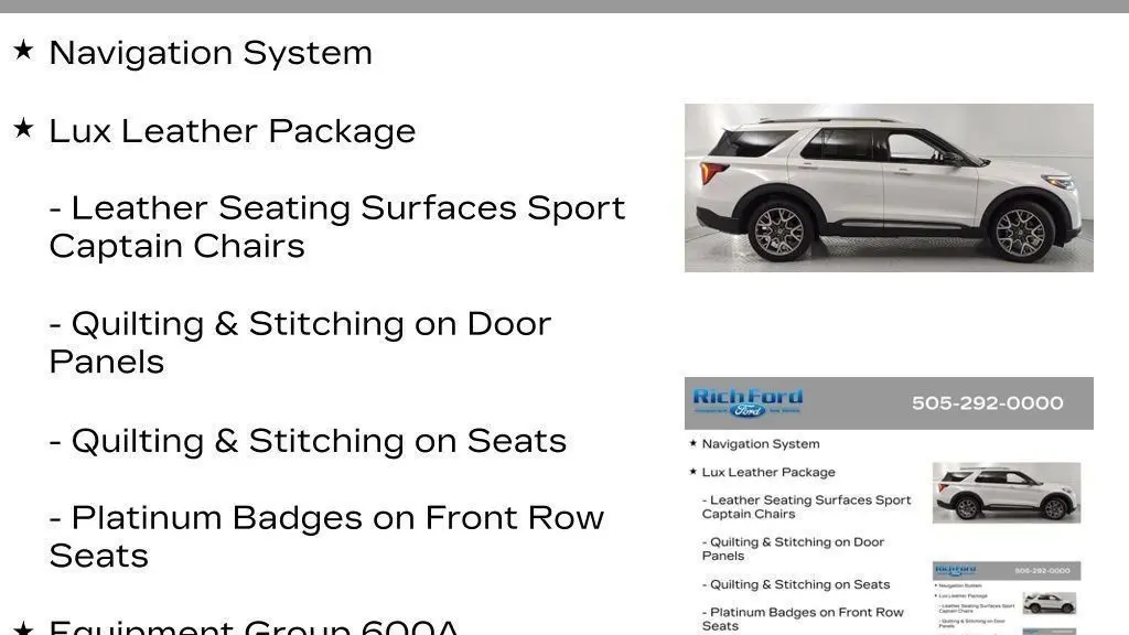 2025 Ford Explorer Platinum