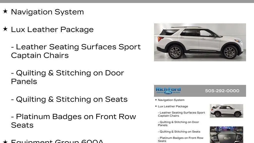 2025 Ford Explorer Platinum