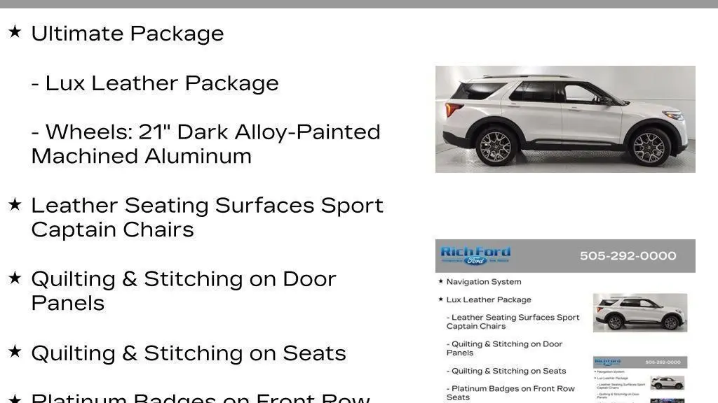 2025 Ford Explorer Platinum