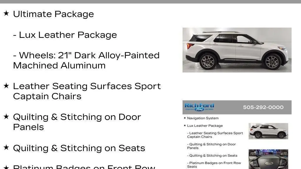 2025 Ford Explorer Platinum