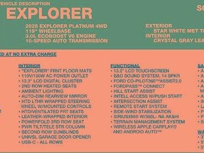 2025 Ford Explorer AWD Platinum 4DR SUV