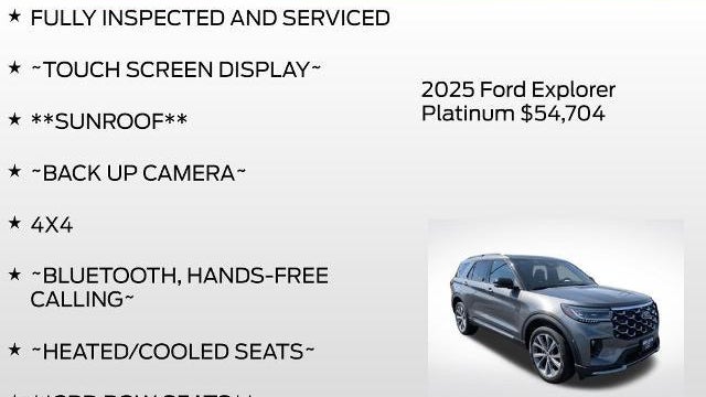 2025 Ford Explorer Platinum