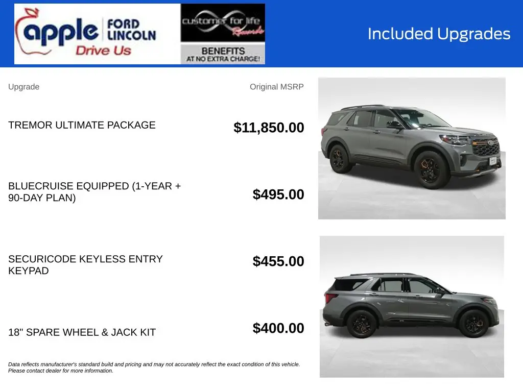 2026 Ford Explorer - $49,297