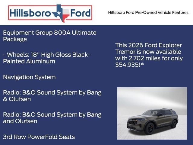 2026 Ford Explorer - $53,165