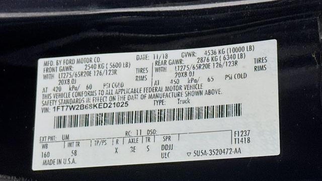 2019 Ford F-250 Super Duty Platinum
