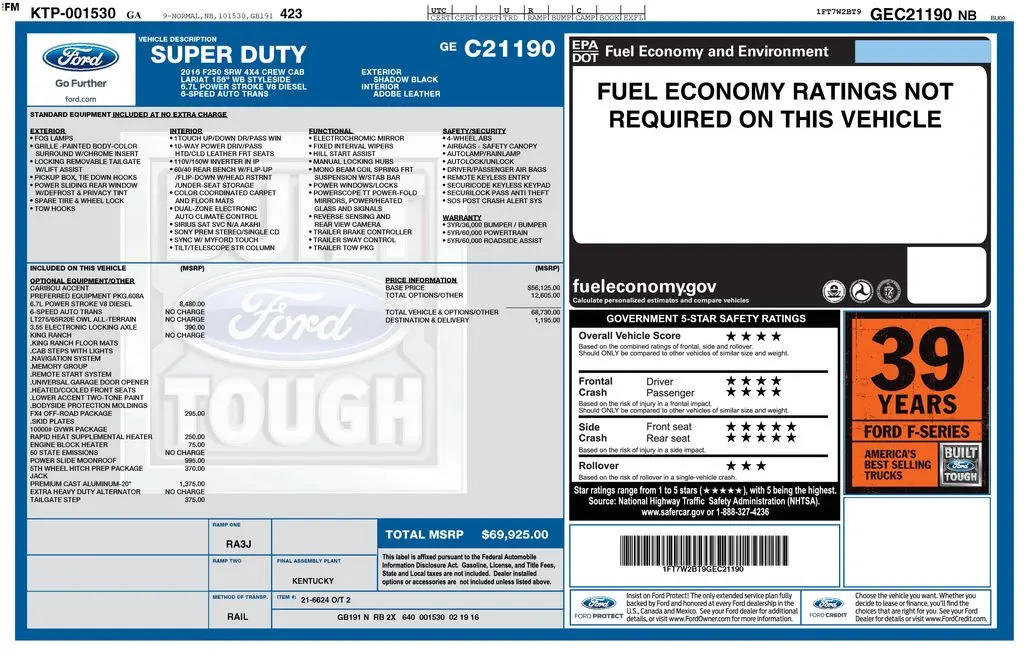 2016 Ford F-250 Super Duty King Ranch — photo 1 of 12