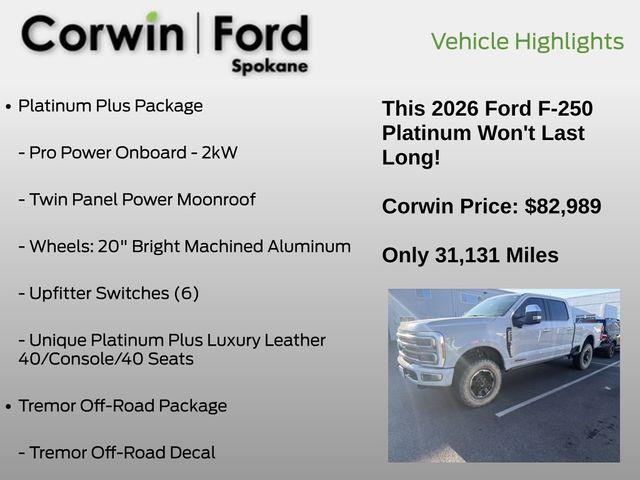 2026 Ford F-250 - $82,989