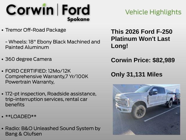 2026 Ford F-250 - $82,989