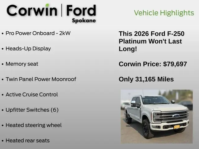 2026 Ford F-250 - $79,697