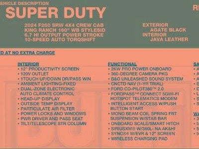 2024 Ford F-250 Super Duty 4X4 King Ranch 4DR Crew Cab 8 FT. LB Pickup