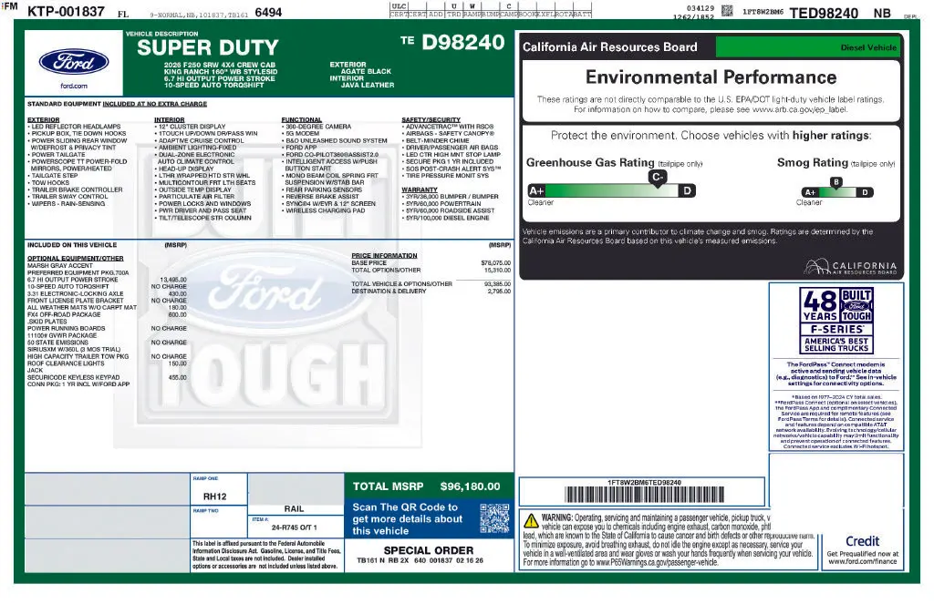 2026 Ford F-250 - $85,777