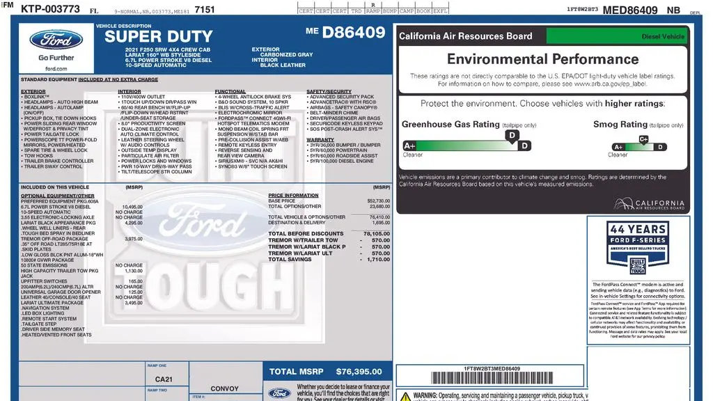 2021 Ford F-250 Super Duty Platinum
