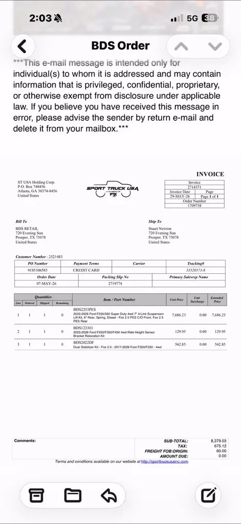 2026 Ford F-250 - $92,220