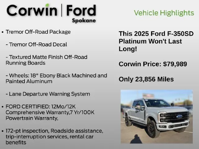 2025 Ford F-350 - $79,989