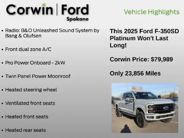 2025 Ford F-350 - $79,989